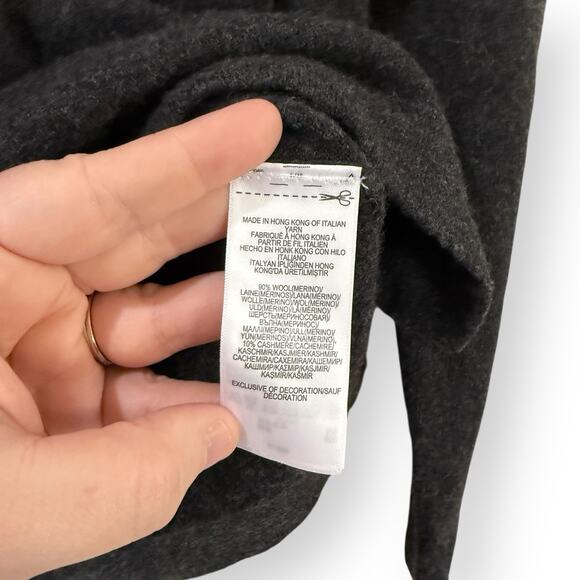 Polo Ralph Lauren Womens XS Merino Wool Cashmere Crewneck Sweater Charcoal Gray - Picture 5 of 9